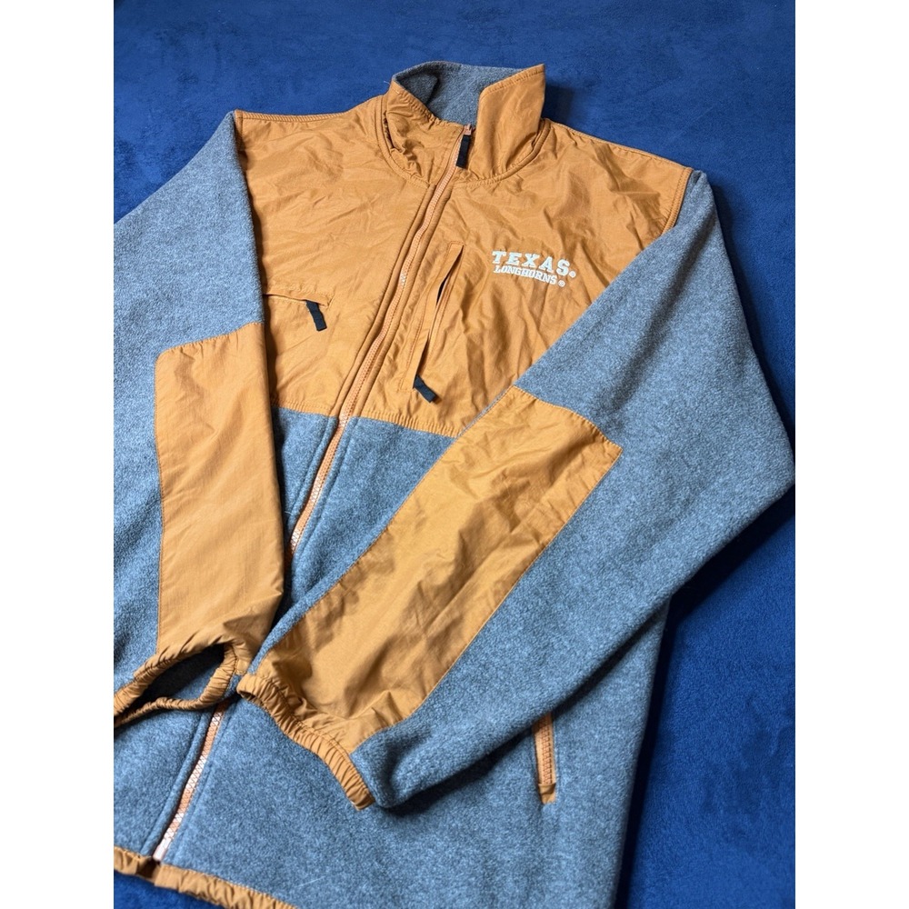 Vtg Heisman By RBK Texas Longhorns Fleece Jacket Adult Sz XL Orange Gray